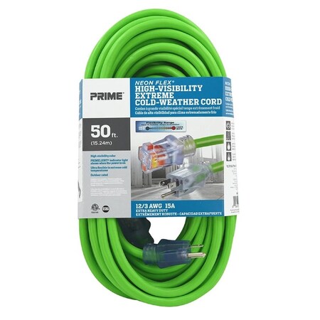 Prime Wire & Cable EXTN CORD 12/3 SJTW 50'L NS512830